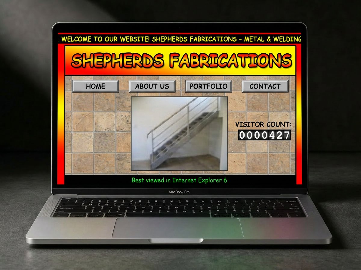 Shepherds Fabrications — old outdated website
